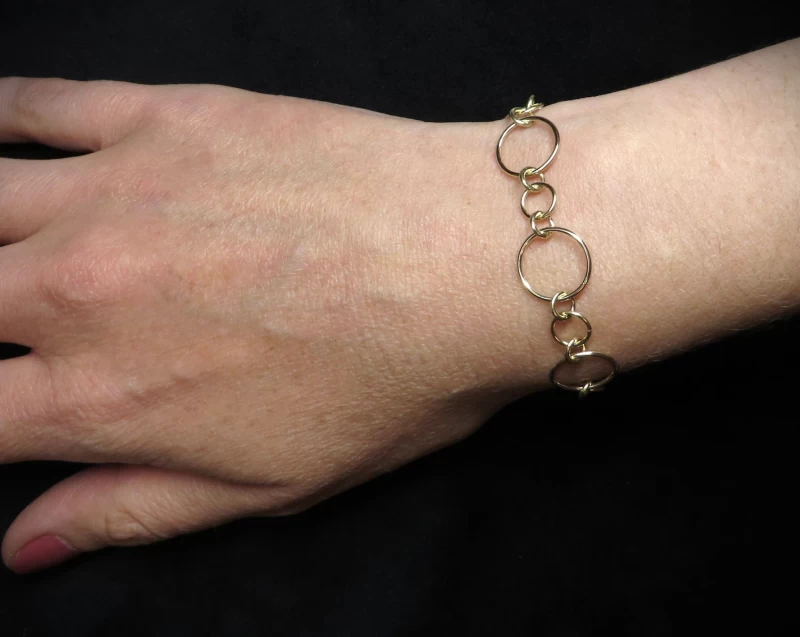 Armband große Glieder gold