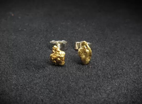 Gold Nugget Ohrstecker