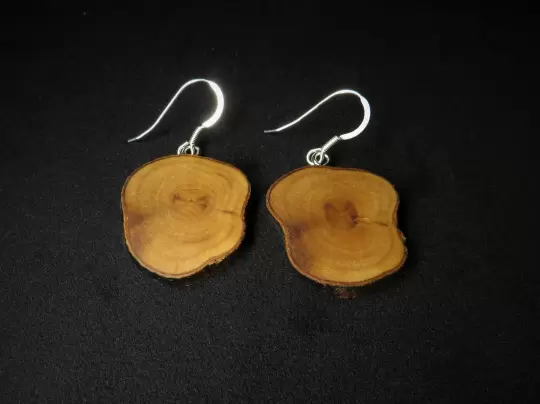 Holz Ohrringe hängend