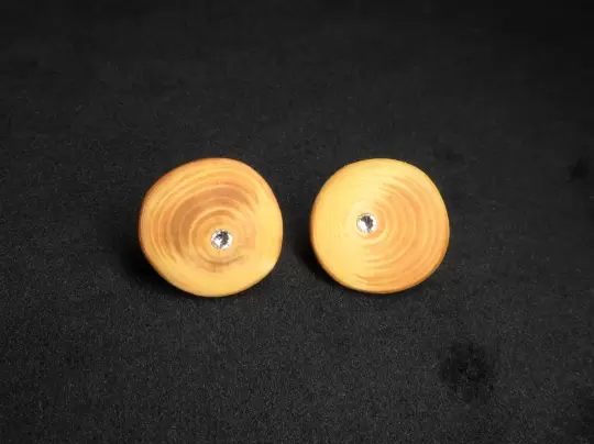 Holzohrstecker mit Stein