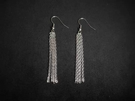 Kettenohrringe Edelstahl