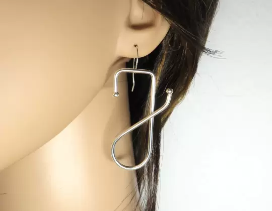 Ohrringe Buchstaben Silber