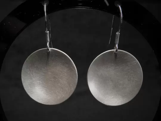 Ohrringe Silber matt gebürstet
