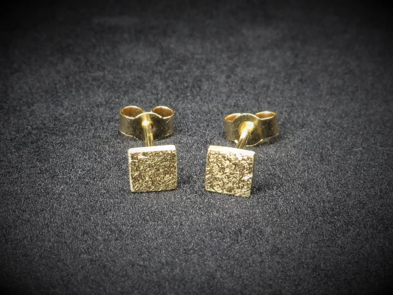 Ohrstecker Gold Quadrat