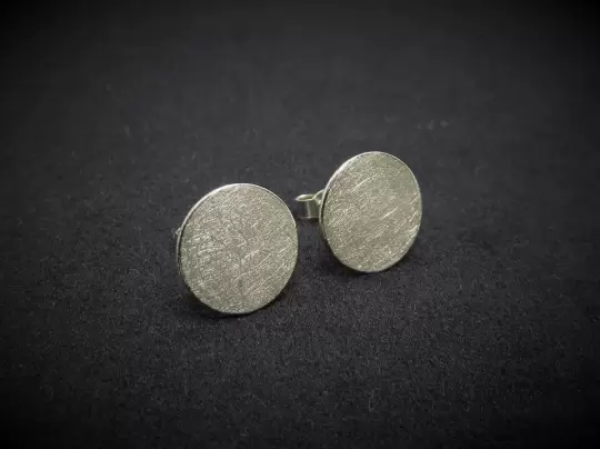 Ohrstecker matt Silber