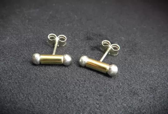 Stab Ohrringe Bicolor